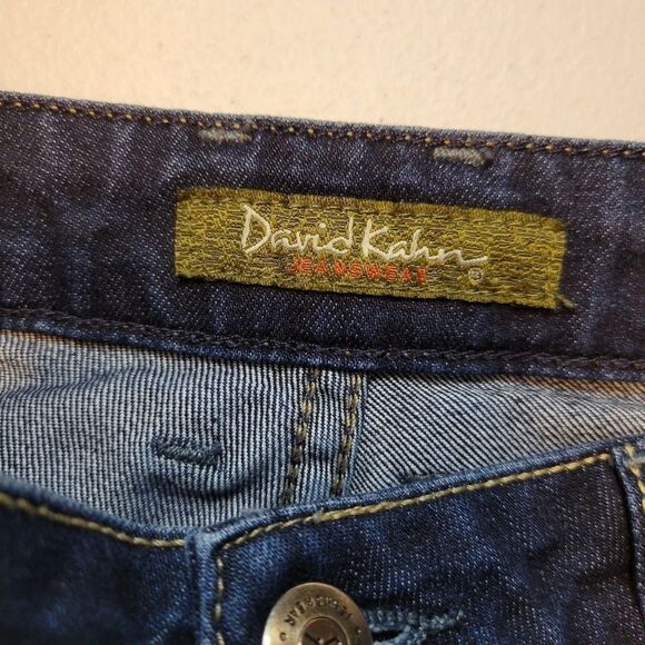 David Kahn Flared Denim Blue Jeans Dark Wash Women's Size 28 - Picture 9 of 13